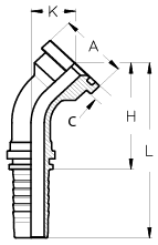3" INSERT X 45 DEGREE 3" FLG CODE 61