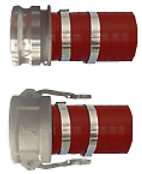 4" x 50' HD Red/Brown PVC Assembly