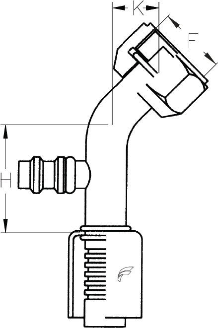 PORT -12 HOSE X -12 BUMPED TUBE FEMALE